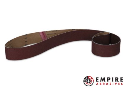 2" x 72" Sanding Belt from Empire Abrasives featuring brown Aluminum Oxide abrasive grains