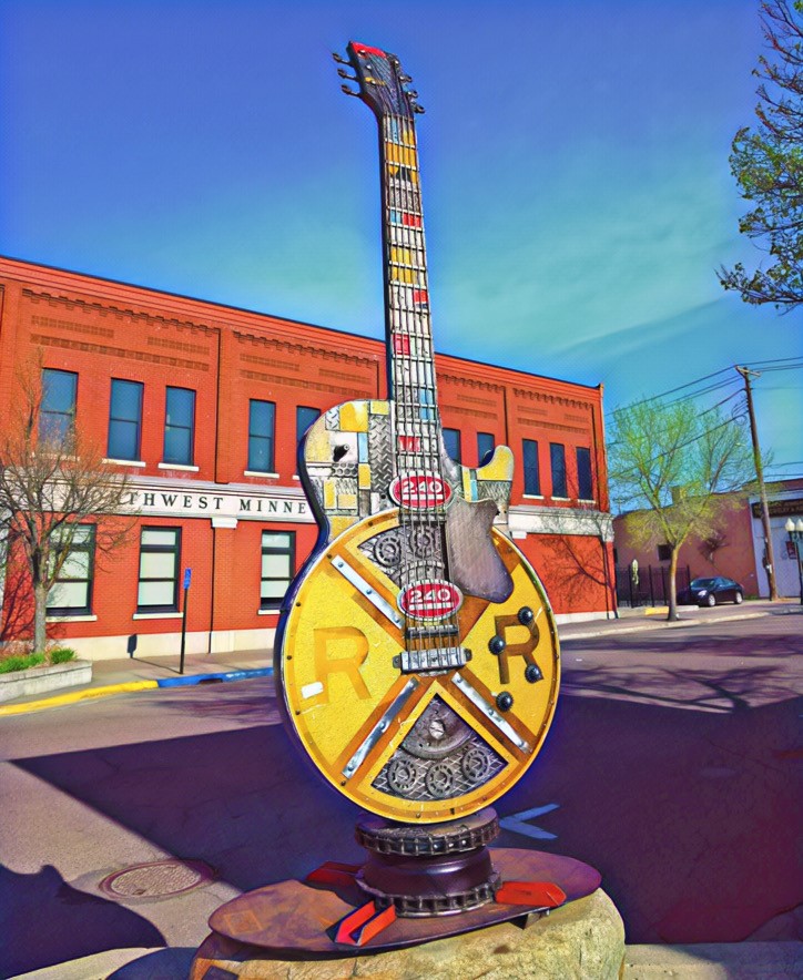 Goes to 11 - Upcycled/Recycled Metal Art by Tim Nelsen - 9 foot Guitar