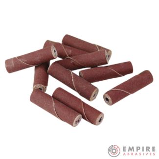 Cartridge sandpaper rolls aka sanding cones for rotary drills, air grinders, and die grinders