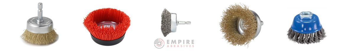 Wire cup brushes - brass, carbon steel, stainless steel, and nylon