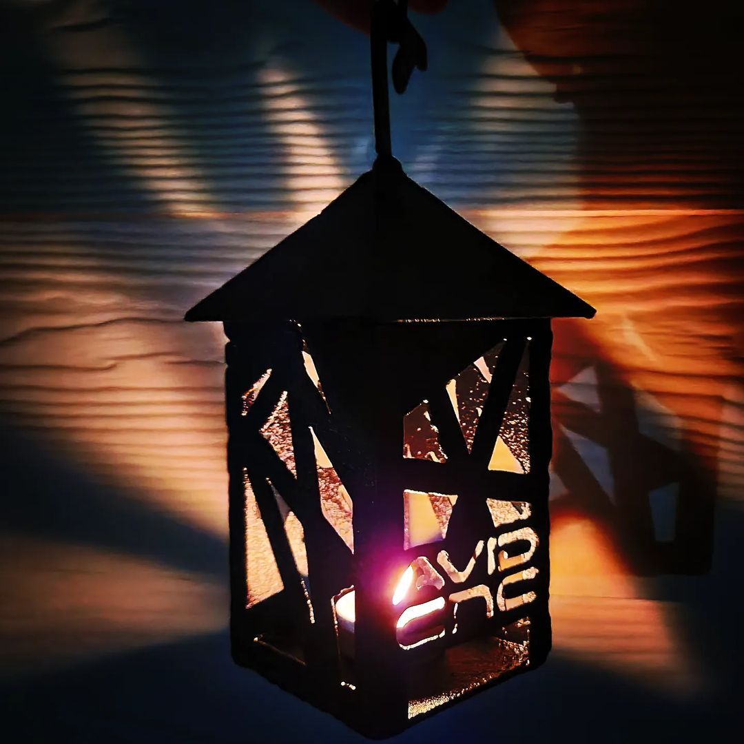 DIY metal lantern made at the Catskill Mountain Makers Camp with Avid CNC and Empire Abrasives