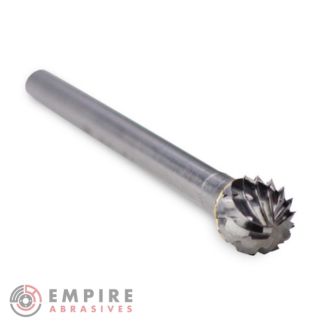 Ball Shape Carbide Burr, Double Cut - 1/8" Shank