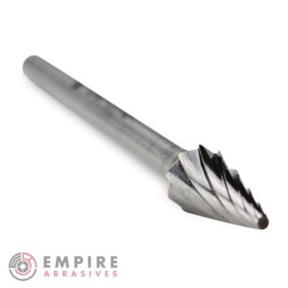 Cone shaped carbide burr