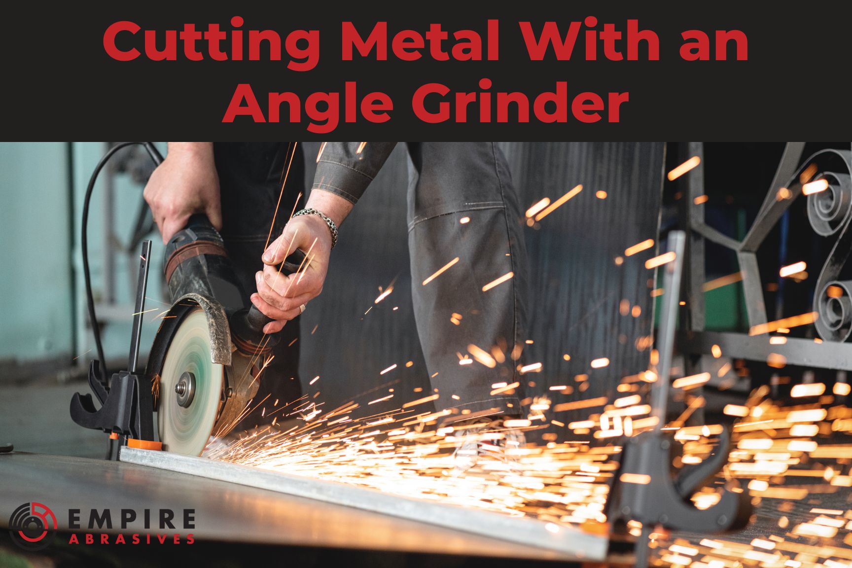 Blog header - cutting metal with an angle grinder