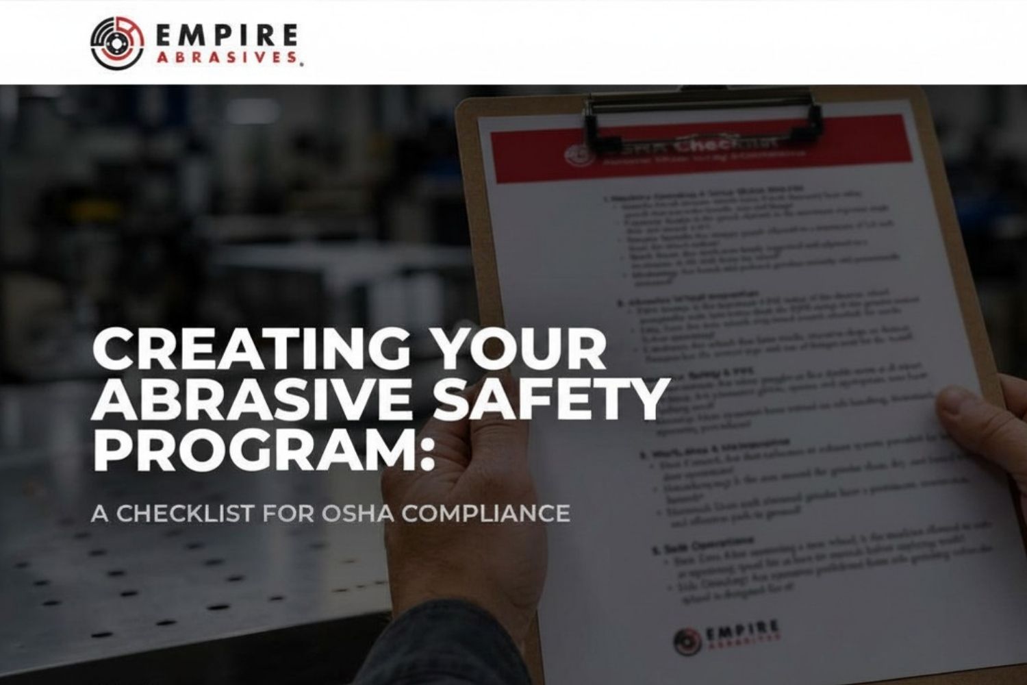 OSHA Abrasive Safety Checklist blog hero image