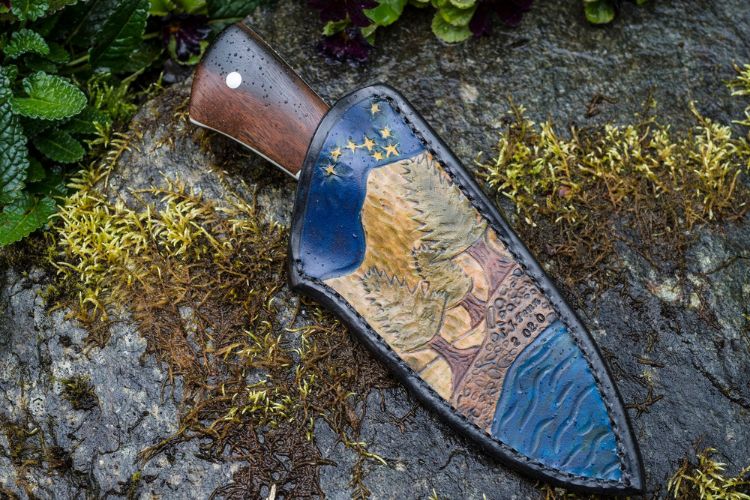 Ironwood brute de forge EDC knife sheath by Liam Penn