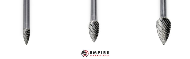 Pointed Tree Tungsten Carbide Burr Head of Double Cut Long Shank Rotary Burrs