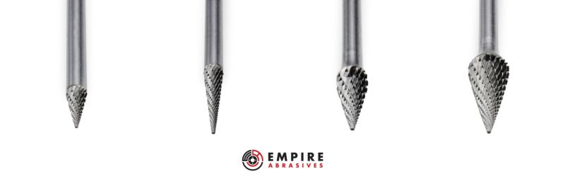 Pointed Cone Tungsten Carbide Burr Head of Double Cut Long Shank Rotary Burrs