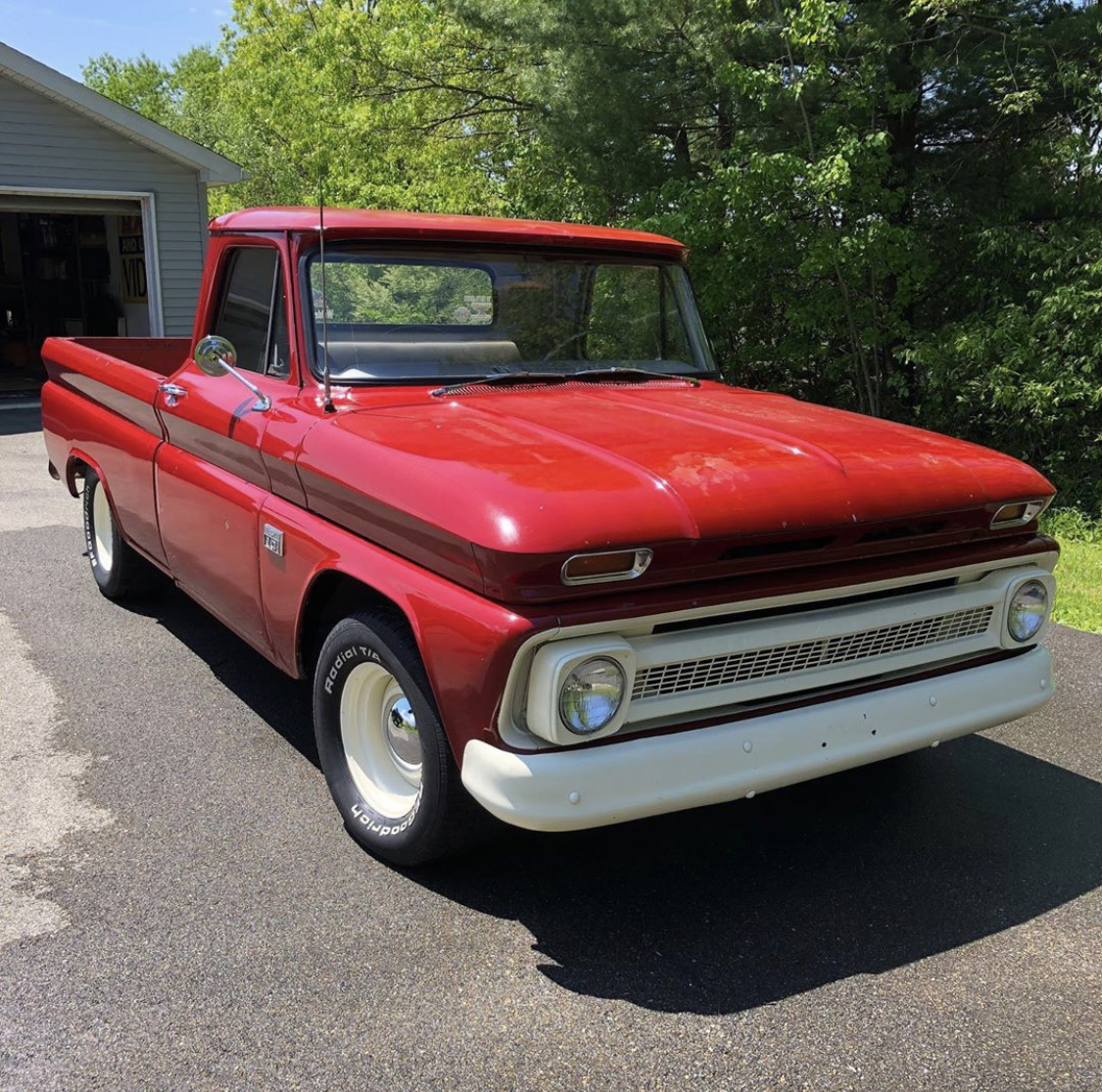 House of Chop restomod on a red ‘66 Chevy pickup