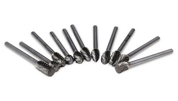 1/8" Tungsten carbide burrs - double cut shapes