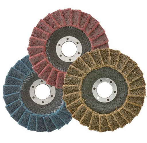 Surface Conditioning Flap Discs with non-woven abrasive texture like Scotch Brite