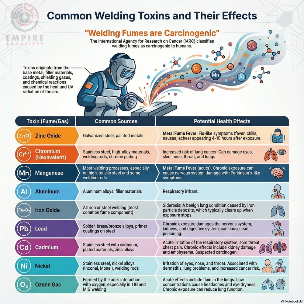 Common welding toxins and their effects - Infographic Common welding toxins and their effects - Infographic